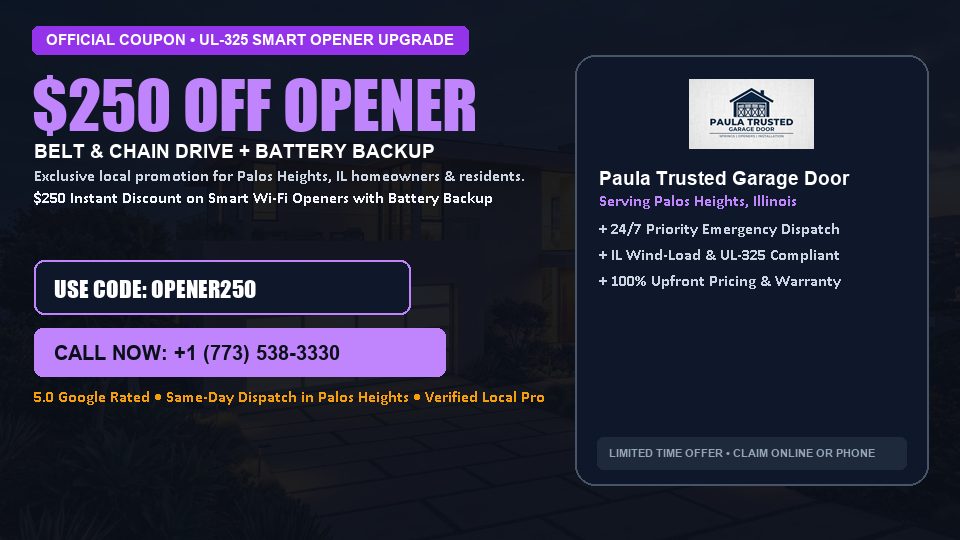 Paula Trusted Garage Door $250 OFF Premium LiftMaster Opener Installation in Palos Heights, IL