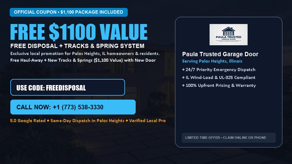 Paula Trusted Garage Door FREE Haul-Away & Heavy-Duty Tracks with New Door in Palos Heights, IL